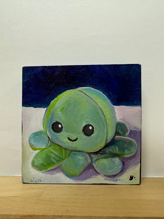 Octopus plush doll painting