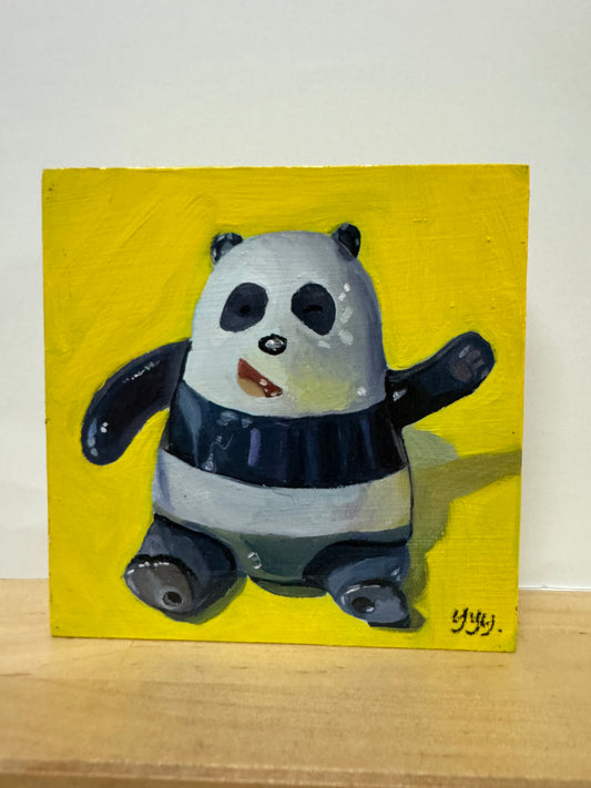 Panda ceramic doll painting