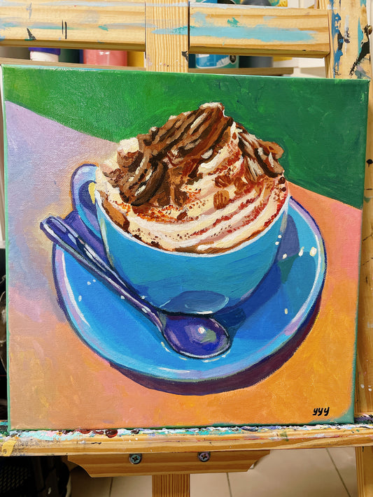 Mocha with cream original acrylic painting