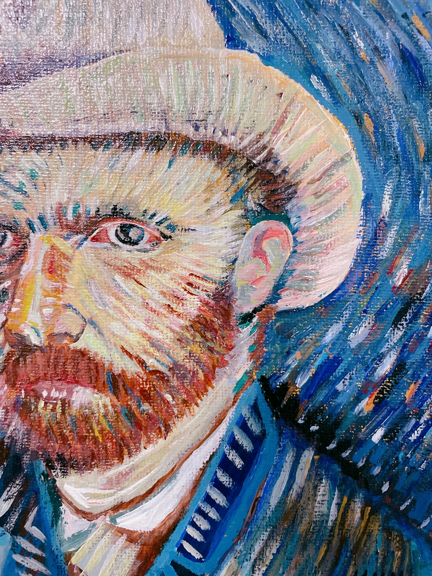 Vincent Van Gogh portrait acrylic painting