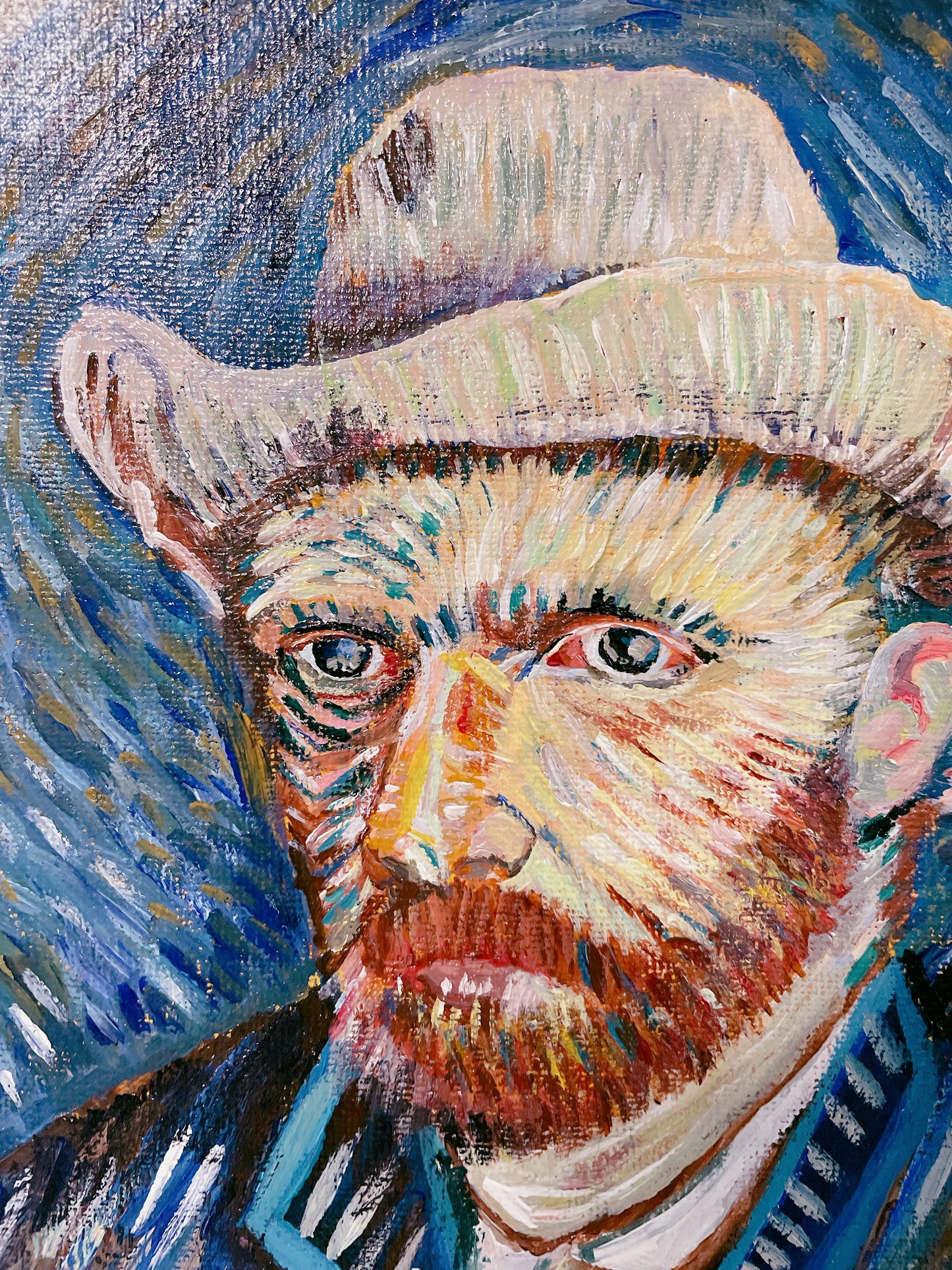 Vincent Van Gogh portrait acrylic painting